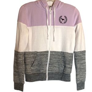 Pink Victoria Secret Fleece Zip-Up Hoodie Sz XS